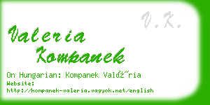 valeria kompanek business card